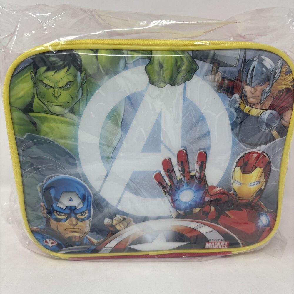 Marvel Avengers Insulated Lunch Bag Hulk Thor Iron Man Captain America NEW
